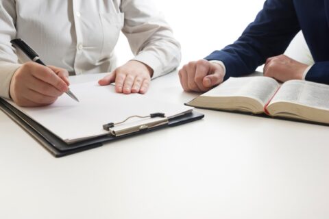 A Man Meets with a Lawyer for Legal Advice on Alimony and Spousal Support in Treasure Coast, FL